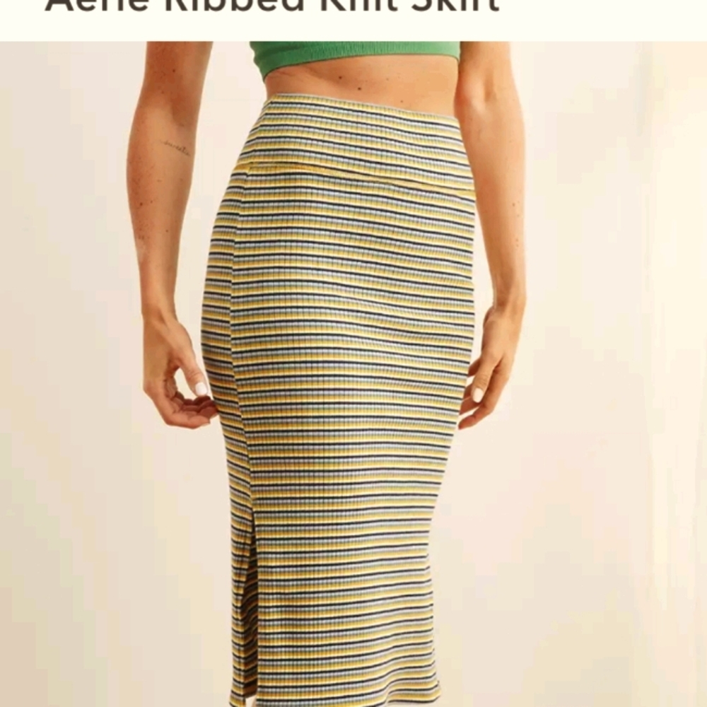 Aerie ribbed knit skirt small